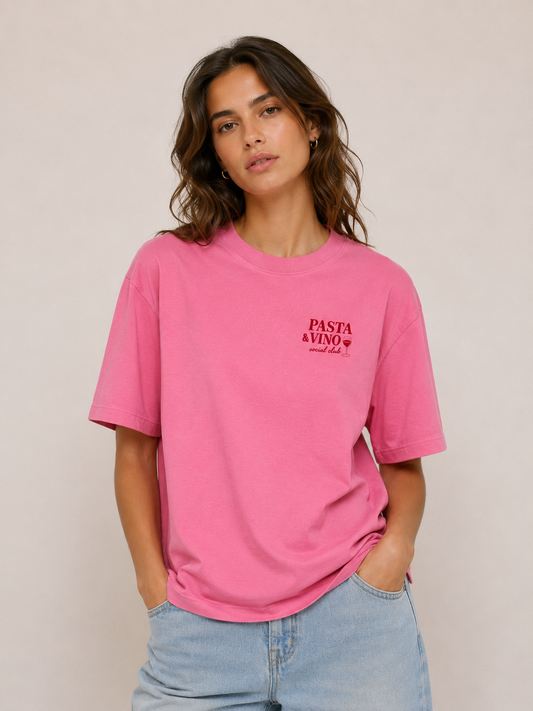 PASTA & VINO TEE (Pink)