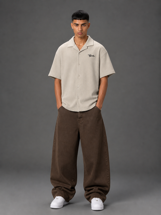 PEGADOR BOXY FIT SHIRT (Greige)