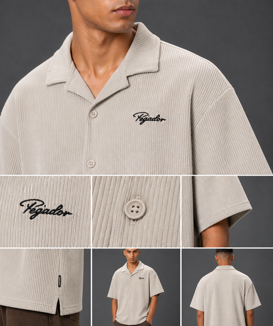 PEGADOR BOXY FIT SHIRT (Greige)