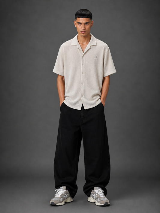 PEGADOR BOXY FIT SHIRT(Pearl Grey)