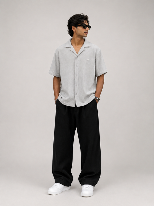 PEGADOR BOXY FIT SHIRT (Ice Grey)