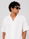 ZARA  TEXTURED CUBAN COLLAR  SHIRT