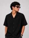 ZARA  TEXTURED CUBAN COLLAR SHIRT
