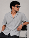 ZARA TEXTURED CUBAN COLLAR SHIRT