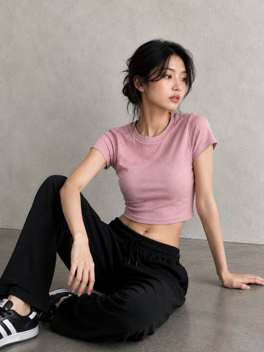 ZARA CROP TEE (Pink)