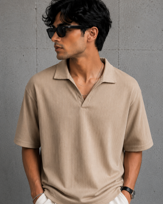 DROP NEEDLE POLO (CAMEL)
