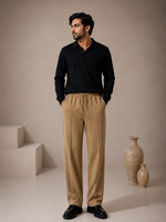 Bershka Baggy Trouser (Sand)