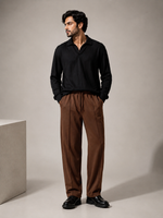 Bershka Baggy Trouser (Chocolate)