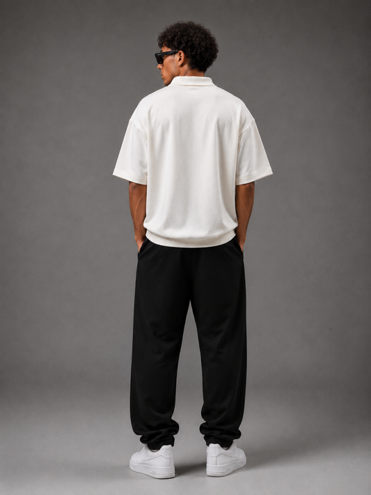 Bershka Crop Polo (White)