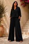 BLUSH BREEZE Co-Ord SET (BLACK)