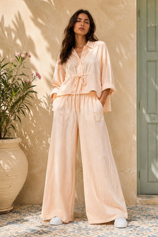 BLUSH BREEZE Co-OrD  SET (Peach Blush)