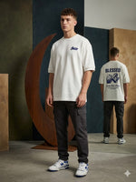 Drop shoulder Shirt white