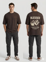 Drop shoulder Shirt Brown