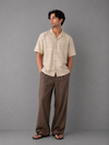ZARA BOXY FIT SHIRT (BEIGE)