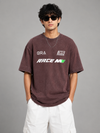 VELOCITY RACE OVERSIZED TEE (WASHED BURGANDY)