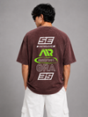 VELOCITY RACE OVERSIZED TEE (WASHED BURGANDY)