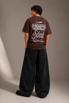 Heritage Script Drop Tee (Espresso brown)