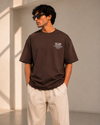 Urban Exit Oversized Drop Shoulder Tee ( Brown)