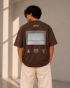 Urban Exit Oversized Drop Shoulder Tee ( Brown)