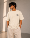 Urban Exit Oversized Drop Shoulder Tee (Beige)
