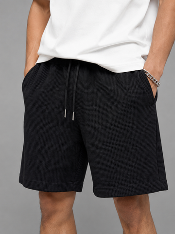 Waffle Lounge Shorts (Black)
