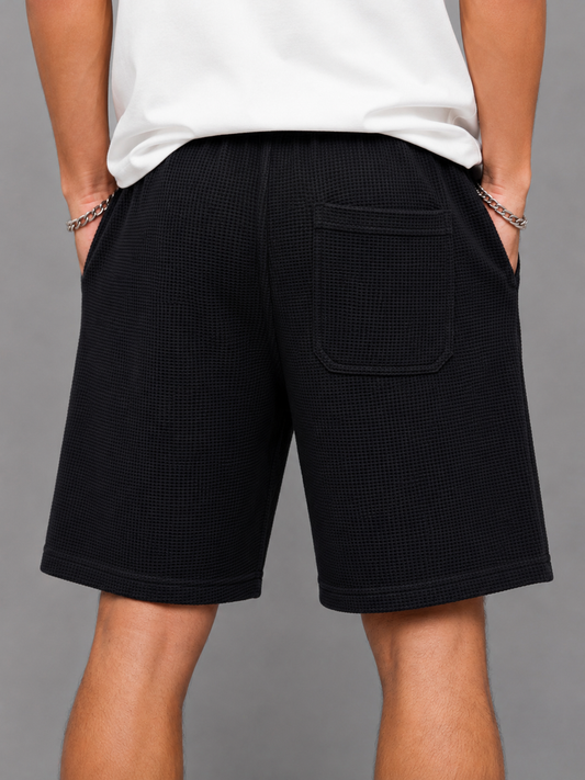 Waffle Lounge Shorts (Black)