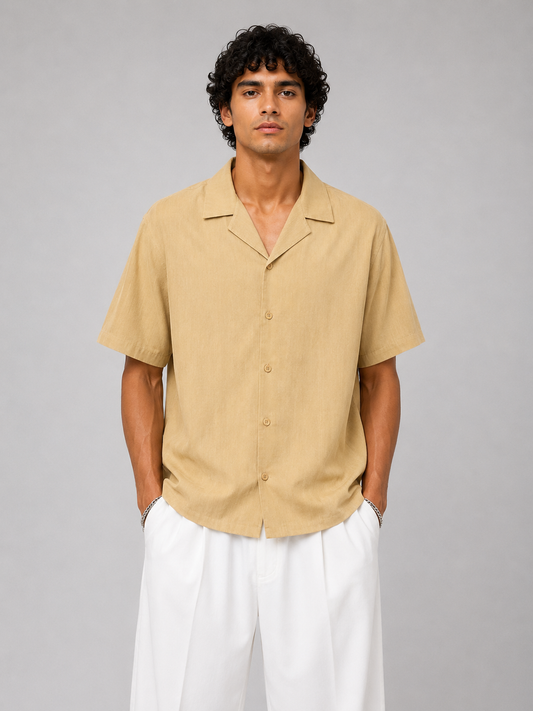 Irish Linen Shirt  (Desert Sand)