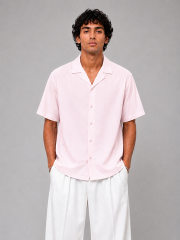 Irish Linen Shirt (Pink)