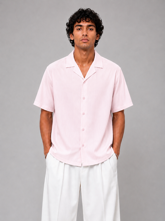 Irish Linen Shirt (Pink)