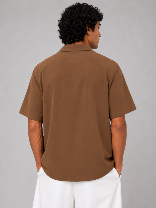 Irish Linen Shirt (Brown)