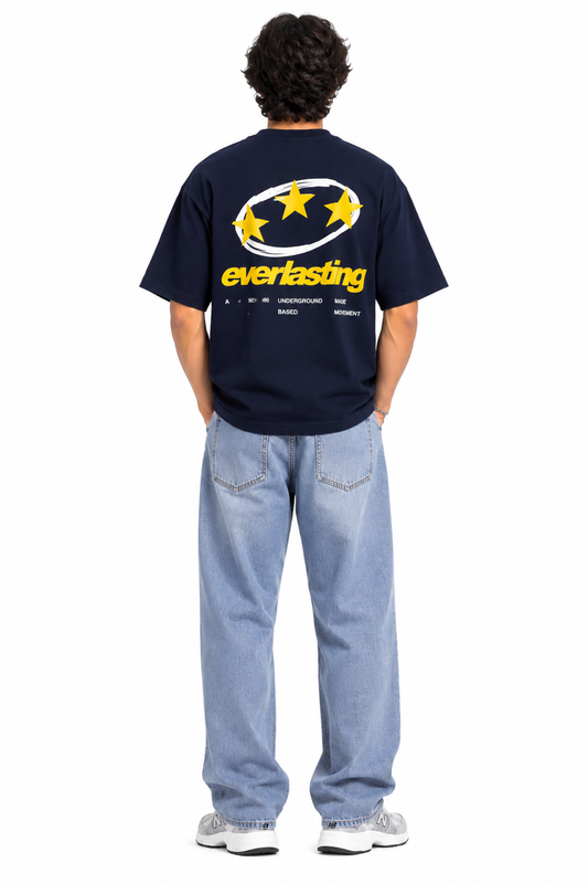 Supply Essentials French Terry Boxy Tee (Navy blue)