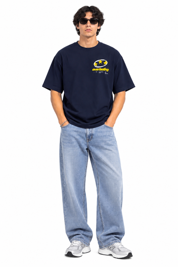 Supply Essentials French Terry Boxy Tee (Navy blue)