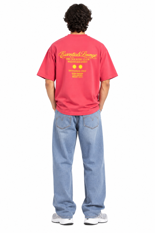Supply Essentials French Terry Boxy Tee (Red)
