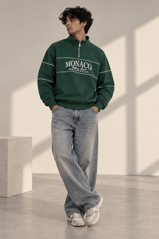 Monaco Classic Quarter-Zip Sweatshirt (Green)