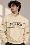 Monaco Classic Quarter-Zip Sweatshirt (Beige)