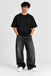 Calligraphy Embroidered Scuba drop (Black)